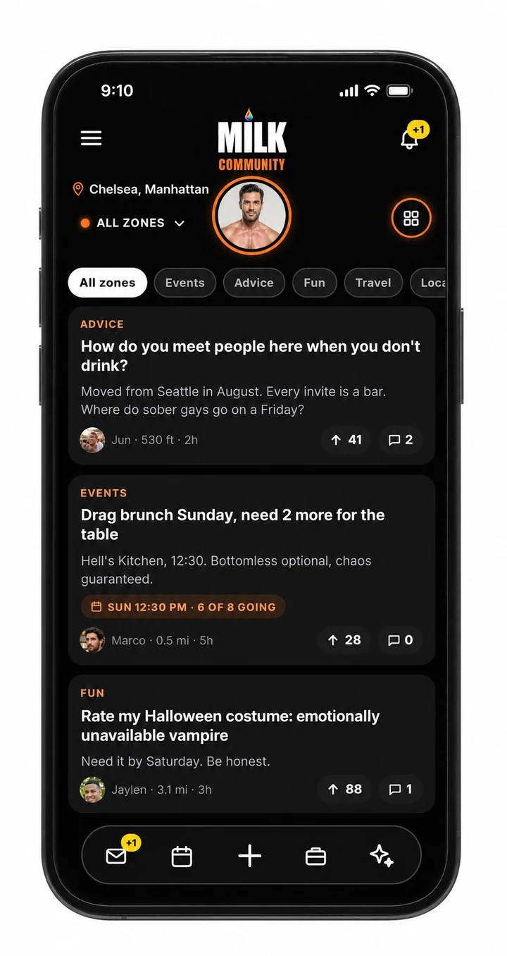 Community feed in Chelsea: advice, events and fun posts with votes and replies.